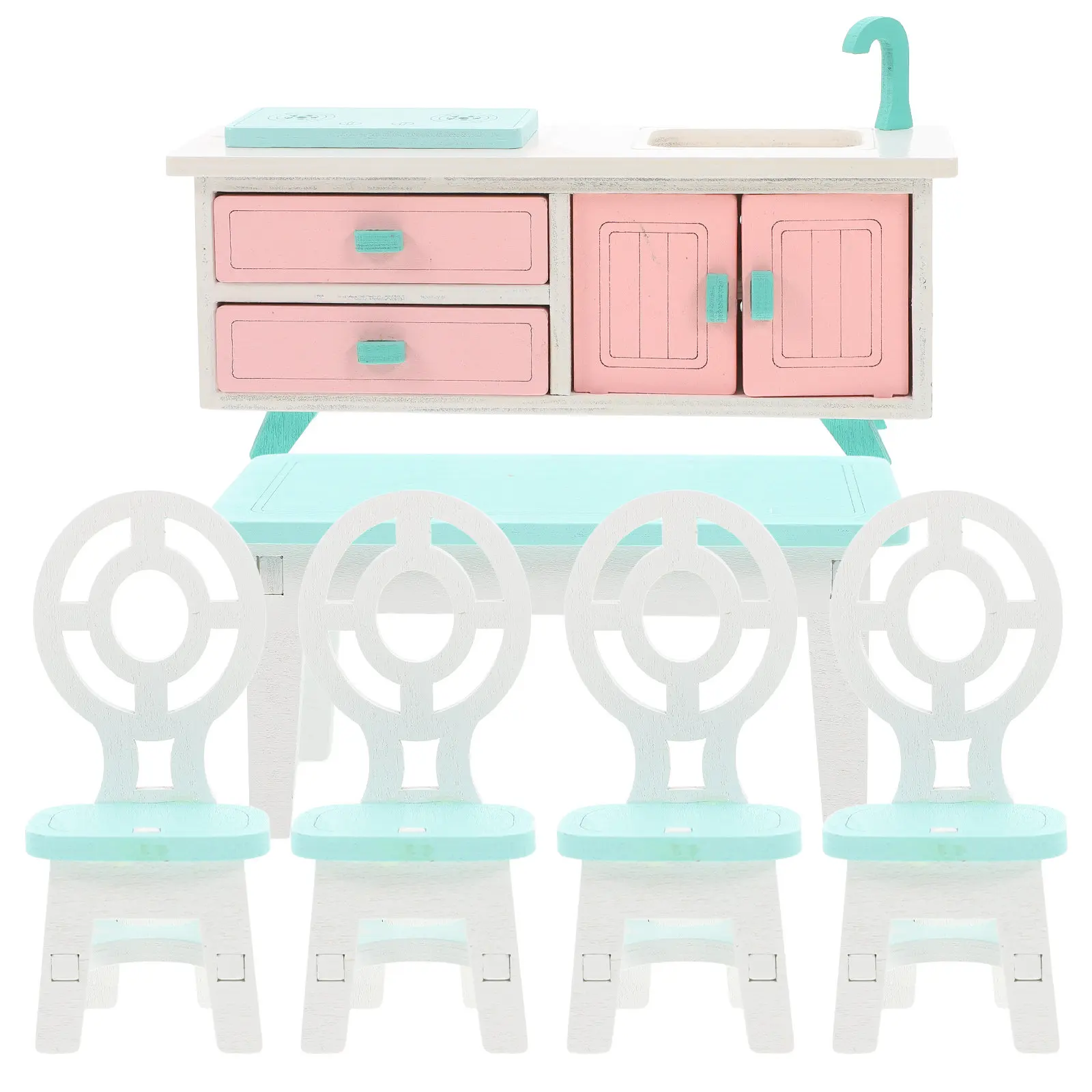 1Set 1:12 Scale Wooden Miniature Dining Room Furniture Set Table Chairs Cabinet Realistic Dollhouse Decoration for Miniature
1Set 1:12 Scale Wooden Miniature Dining Room Furniture Set Table Chairs Cabinet Realistic Dollhouse Decoration for Miniature