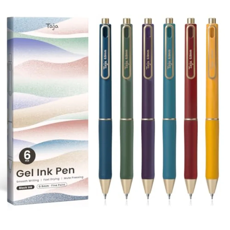 Gel Pens, 6 Pcs Quick Dry Black Gel Ink Pens, 0.5mm Fine Point Smooth Writing Pens for Journaling and Note Taking, Cute Aesthet
Gel Pens, 6 Pcs Quick Dry Black Gel Ink Pens, 0.5mm Fine Point Smooth Writing Pens for Journaling and Note Taking, Cute Aesthet