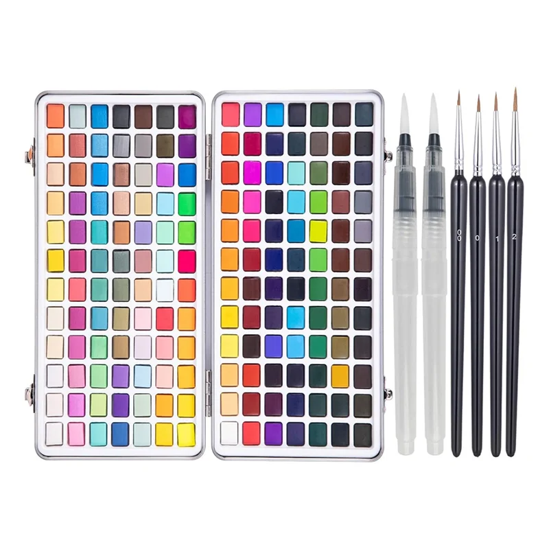 AT82-Watercolor Paint Set, 168 Colors Watercolor Paints, Painting Set With Water Brush And Nylon Brushes, For Beginners
AT82-Watercolor Paint Set, 168 Colors Watercolor Paints, Painting Set With Water Brush And Nylon Brushes, For Beginners