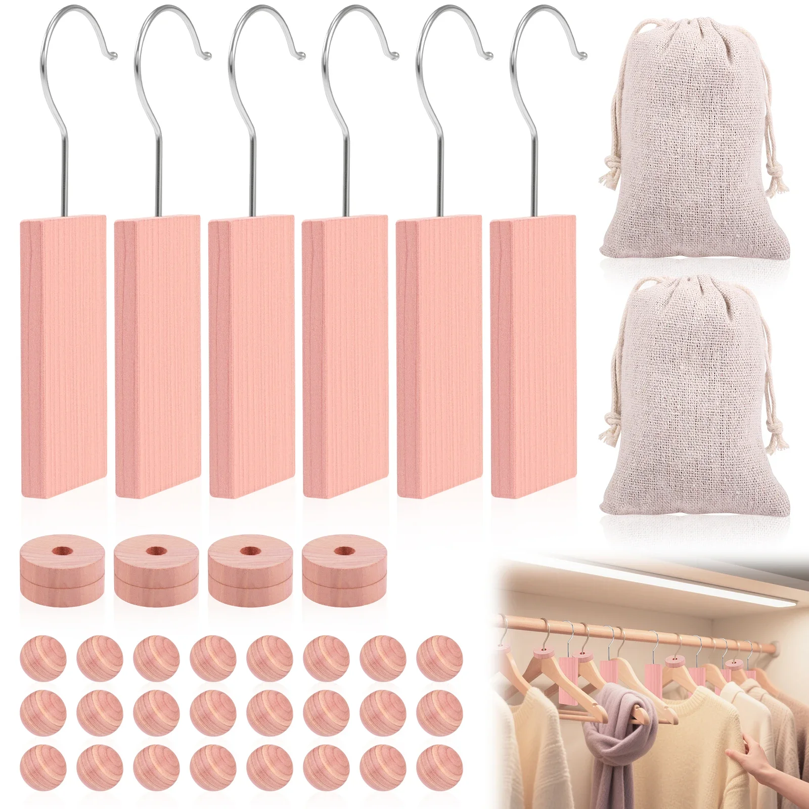 40Pcs Cedar Block Cedar Sticks Red Cedar Blocks for Closet Storage Cedar Chip Wood Ball Natural Aromatic Accessories for Closet
40Pcs Cedar Block Cedar Sticks Red Cedar Blocks for Closet Storage Cedar Chip Wood Ball Natural Aromatic Accessories for Closet