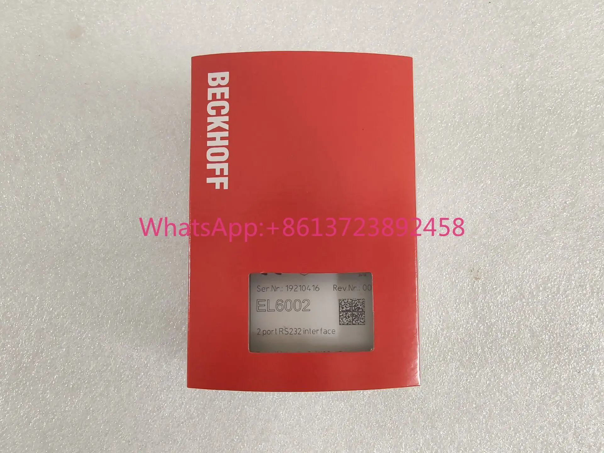 BECKHOFF EL6002 with code, German Beckhoff module, spot
BECKHOFF EL6002 with code, German Beckhoff module, spot