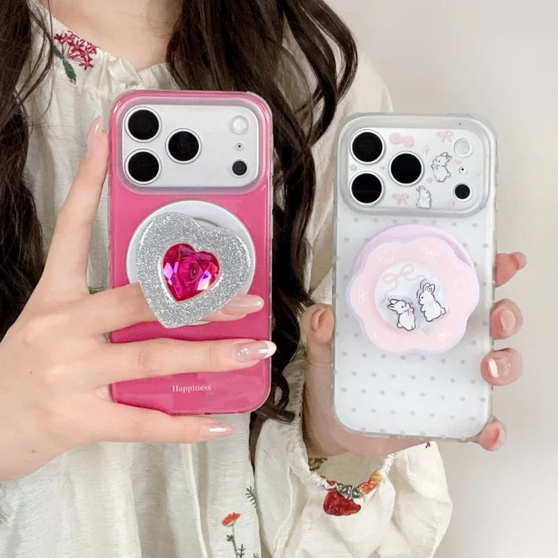 Simple Rose Red Magnetic Phone Case For iPhone 17 Pro 16 15 Pro Max Cover with Stand Fashion Polka Dots Cute Rabbit Cases For Ma
Simple Rose Red Magnetic Phone Case For iPhone 17 Pro 16 15 Pro Max Cover with Stand Fashion Polka Dots Cute Rabbit Cases For Ma