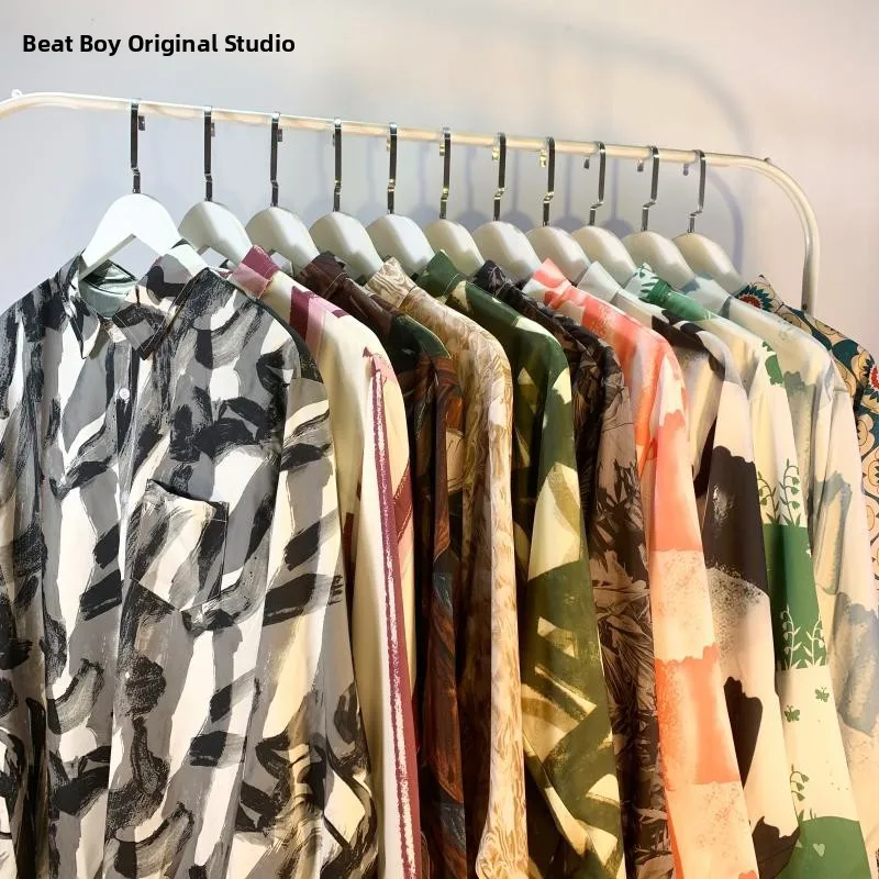 Floral Tie-Dye Casual irt Long Sve ex High-End Lightweight Vintage Briti Design Printed Loose Fit Polyester Fiber
Floral Tie-Dye Casual irt Long Sve ex High-End Lightweight Vintage Briti Design Printed Loose Fit Polyester Fiber