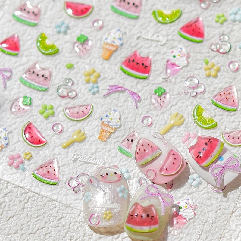 Cute Watermelon Cat Ice Cream Water Bubbles Goldfish Star Strawberry Bowknot Flower Fruits Summer Beach Nail Art Stickers Decals
Cute Watermelon Cat Ice Cream Water Bubbles Goldfish Star Strawberry Bowknot Flower Fruits Summer Beach Nail Art Stickers Decals