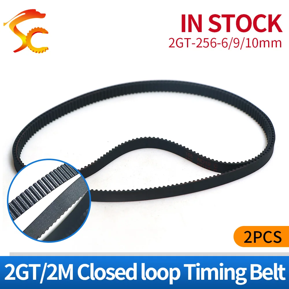 2pcs GT2 256 6 closed loop rubber 2GT timing belt 256-GT2 Length 256mm Teeth 128 width 6mm/9mm/10mm for 3D printer
2pcs GT2 256 6 closed loop rubber 2GT timing belt 256-GT2 Length 256mm Teeth 128 width 6mm/9mm/10mm for 3D printer