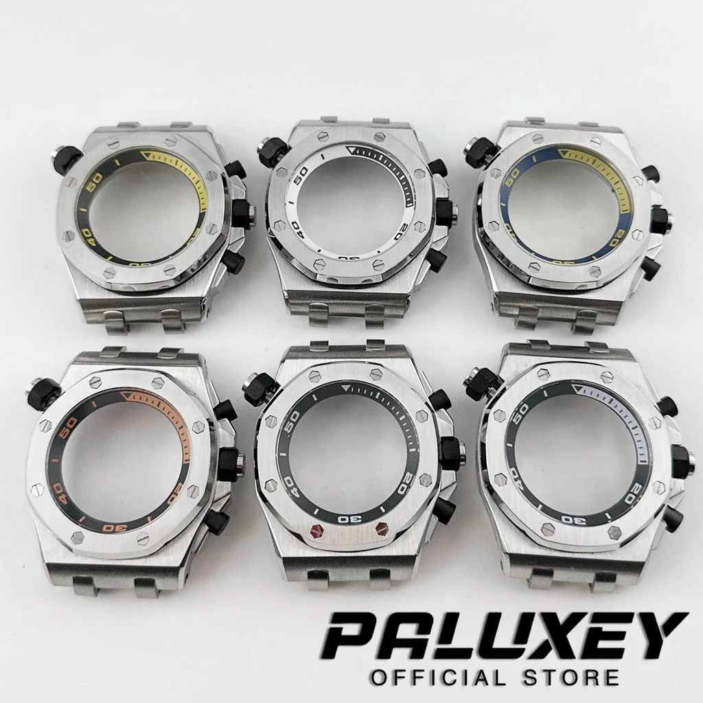 Корпус для часов VK63 AP 42 мм, восьмиугольный, с кольцом-разделителем, подходит для механизмов VK63A, VK64, VK61, аксессуары для часов AP, детали для модификации.
Корпус для часов VK63 AP 42 мм, восьмиугольный, с кольцом-разделителем, подходит для механизмов VK63A, VK64, VK61, аксессуары для часов AP, детали для модификации.