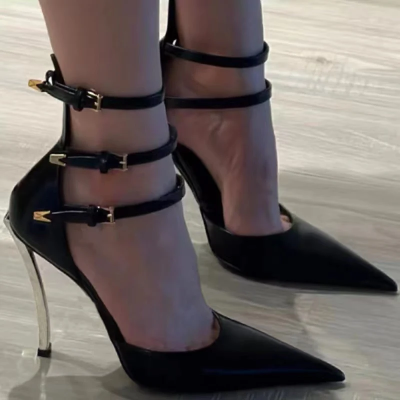 New Summer Buckle Pumps Women Pointed Toe Metal Thin High Heels Women Party Dress Shoes Women Fashion sandalias de las mujeres
New Summer Buckle Pumps Women Pointed Toe Metal Thin High Heels Women Party Dress Shoes Women Fashion sandalias de las mujeres