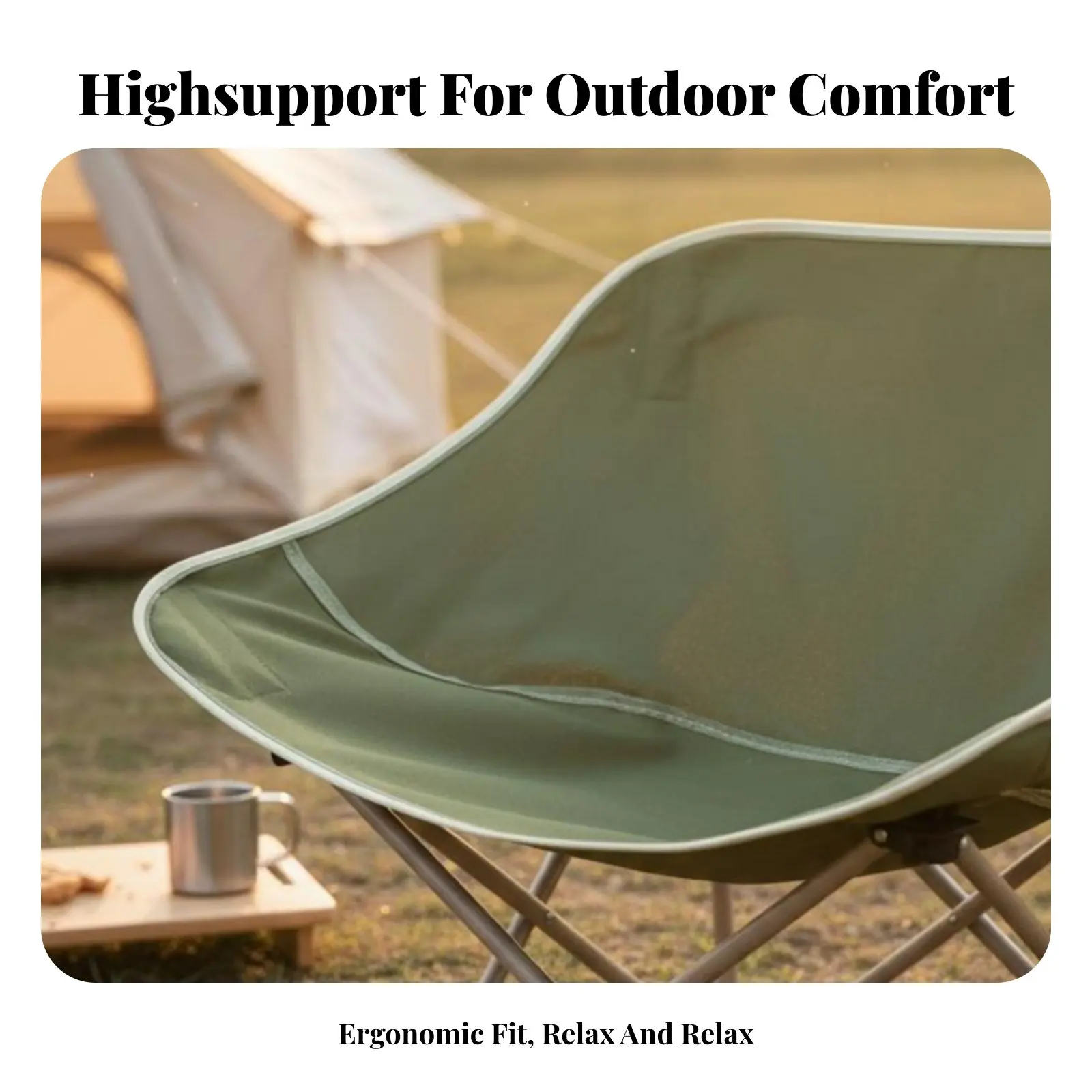 Highspine Moon Chair Foldable Design Camping Seat Long-Outdoor Lounge Chairing Construction Built-in Cranialrest for Anglers
Highspine Moon Chair Foldable Design Camping Seat Long-Outdoor Lounge Chairing Construction Built-in Cranialrest for Anglers
