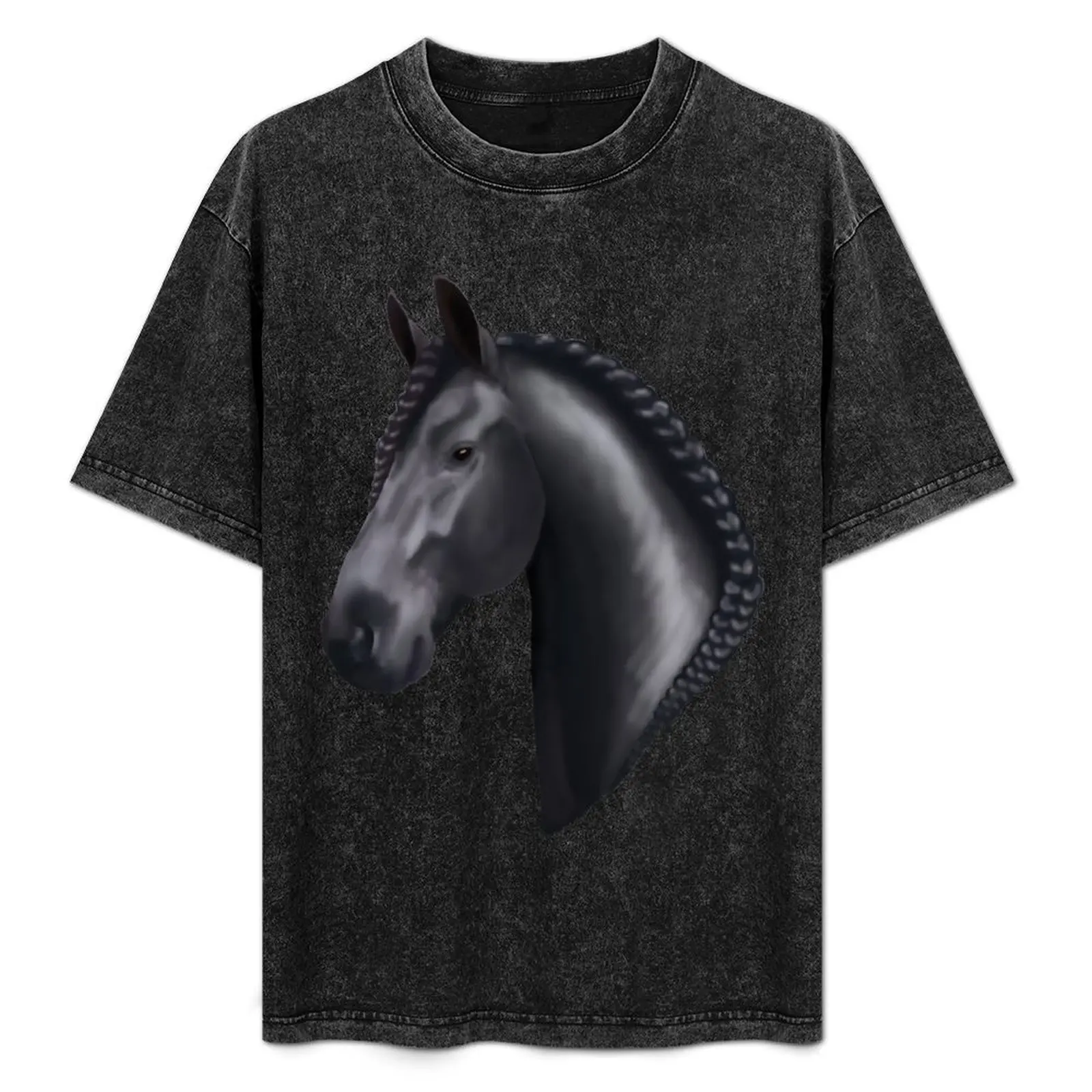 Elegant Friesian horse portrait T-Shirt Plus Size Lightweight Tee Shirt
Elegant Friesian horse portrait T-Shirt Plus Size Lightweight Tee Shirt