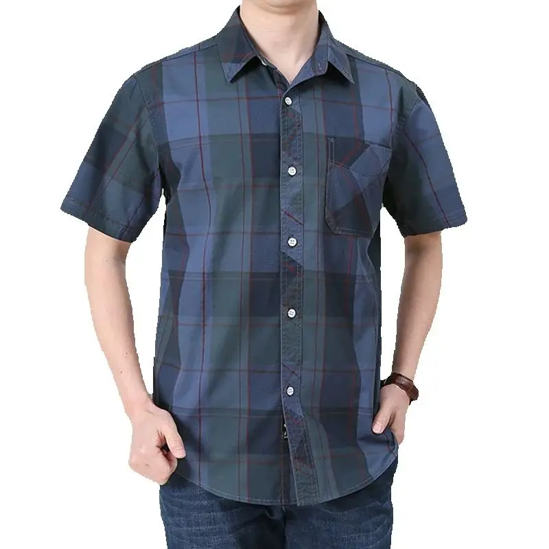2024 New Men's Plaid Cotton Shirts Male Short Sleeve Slim Fit Business Casual Floral Man Shirt Spring Autumn Handsome
2024 New Men's Plaid Cotton Shirts Male Short Sleeve Slim Fit Business Casual Floral Man Shirt Spring Autumn Handsome