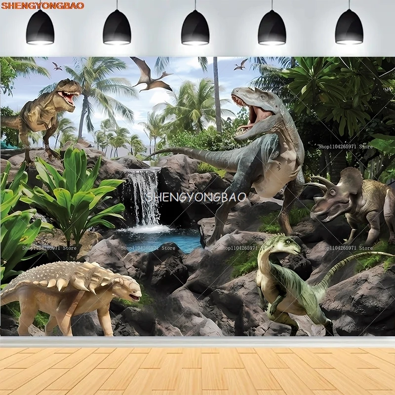 Jurassic Park Dinosaur Birthday Party Background Tropical Jungle Woodland Tyrannosaurus Baby Shower Photography Backdrops RF-01
Jurassic Park Dinosaur Birthday Party Background Tropical Jungle Woodland Tyrannosaurus Baby Shower Photography Backdrops RF-01
