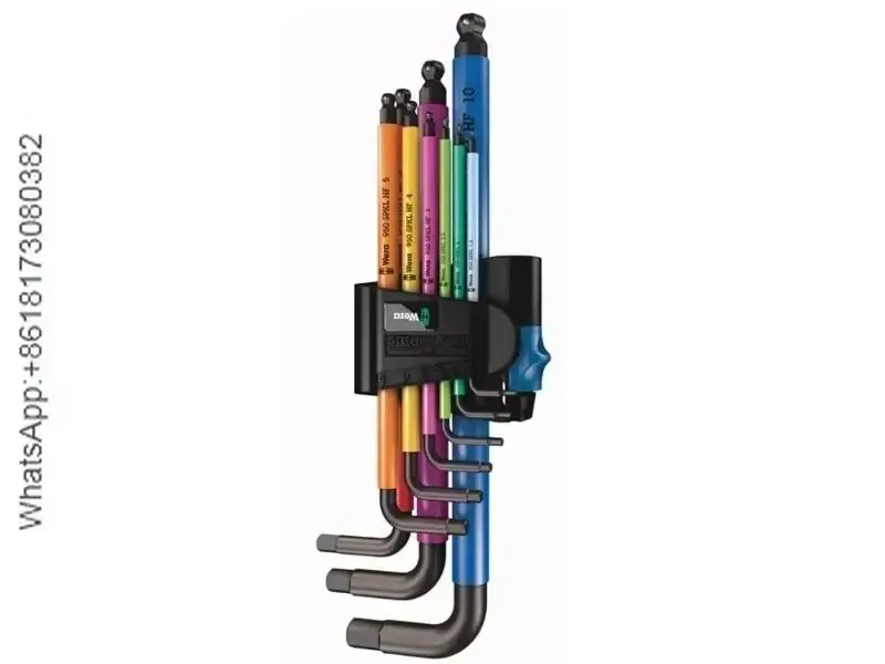 9-piece set of metric colored hex wrench with positioning ball 950SPKL/9HF holding
9-piece set of metric colored hex wrench with positioning ball 950SPKL/9HF holding