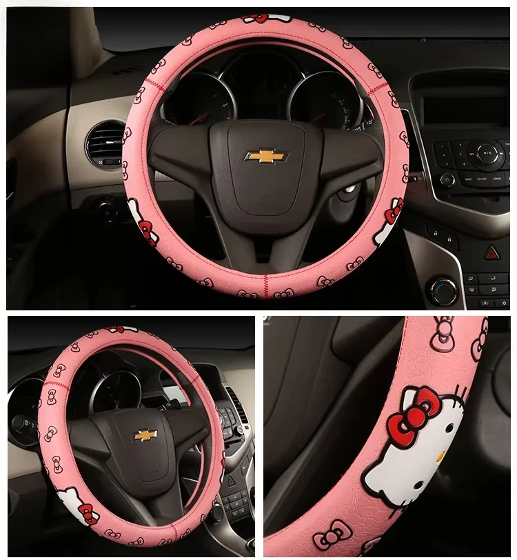 HelloKitty Car Cartoon Steering Wheel Protective Cover Universal for All Seasons Sweat-absorbent Non-slip Handle Cover
HelloKitty Car Cartoon Steering Wheel Protective Cover Universal for All Seasons Sweat-absorbent Non-slip Handle Cover