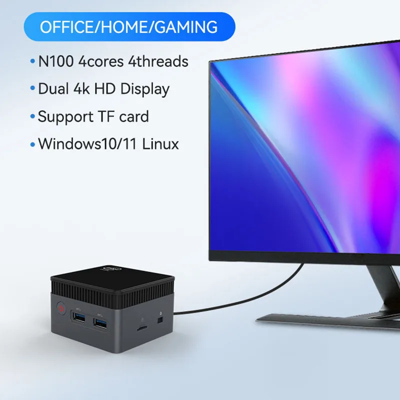 Карманный мини-ПК с Inter N100 12 ГБ DDR5 Поддержка Windows 10/11 LINUX Ubuntu 3xUSB3.0 2xHDMI Type-C WiFi BT4.0 Портативный компьютер
Карманный мини-ПК с Inter N100 12 ГБ DDR5 Поддержка Windows 10/11 LINUX Ubuntu 3xUSB3.0 2xHDMI Type-C WiFi BT4.0 Портативный компьютер