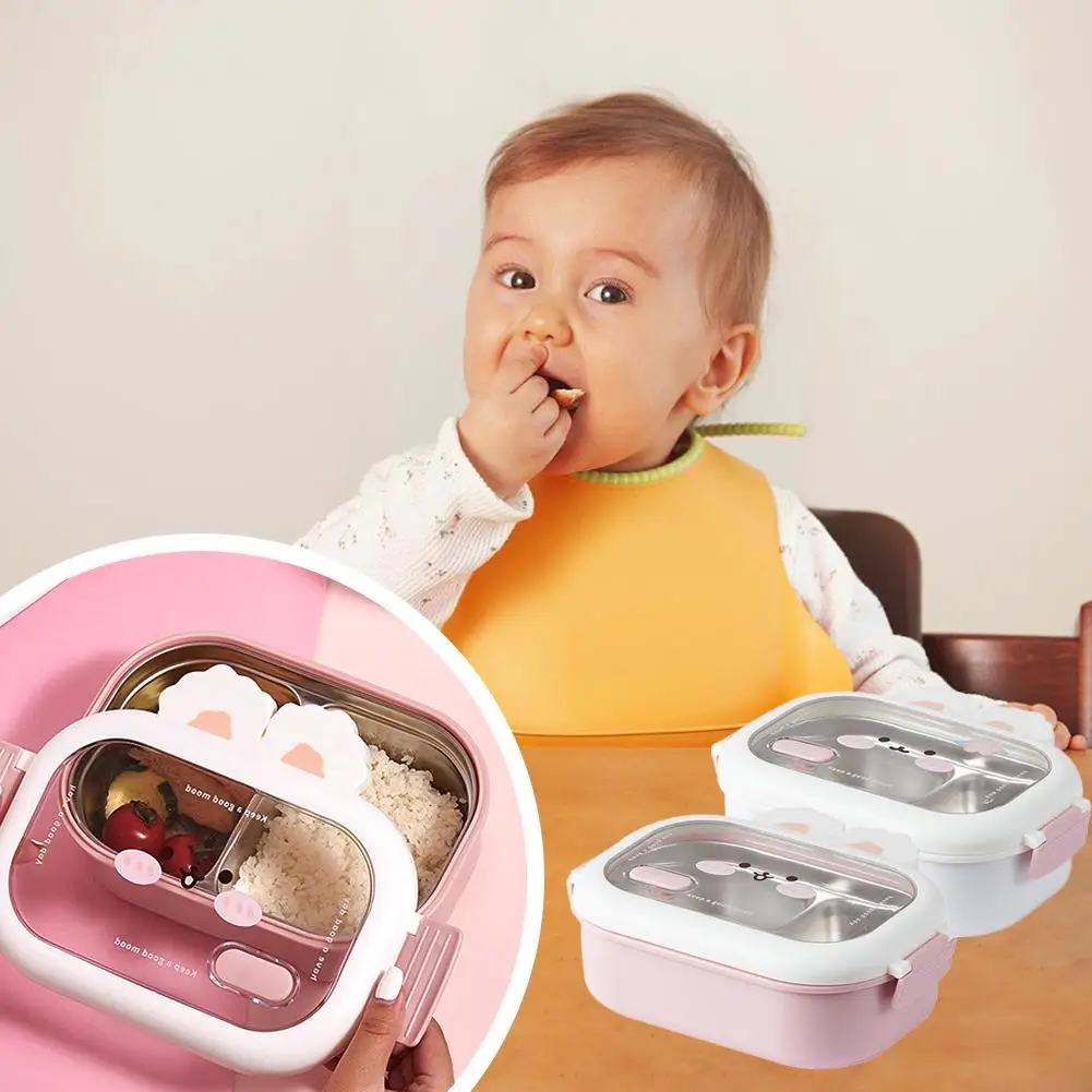 Stainless Steel Bento Lunch Box For Kids BPA Free Leakproof Lunch Container For Girls Boys Toddlers 2 Compartments  E6T0 
Stainless Steel Bento Lunch Box For Kids BPA Free Leakproof Lunch Container For Girls Boys Toddlers 2 Compartments  E6T0