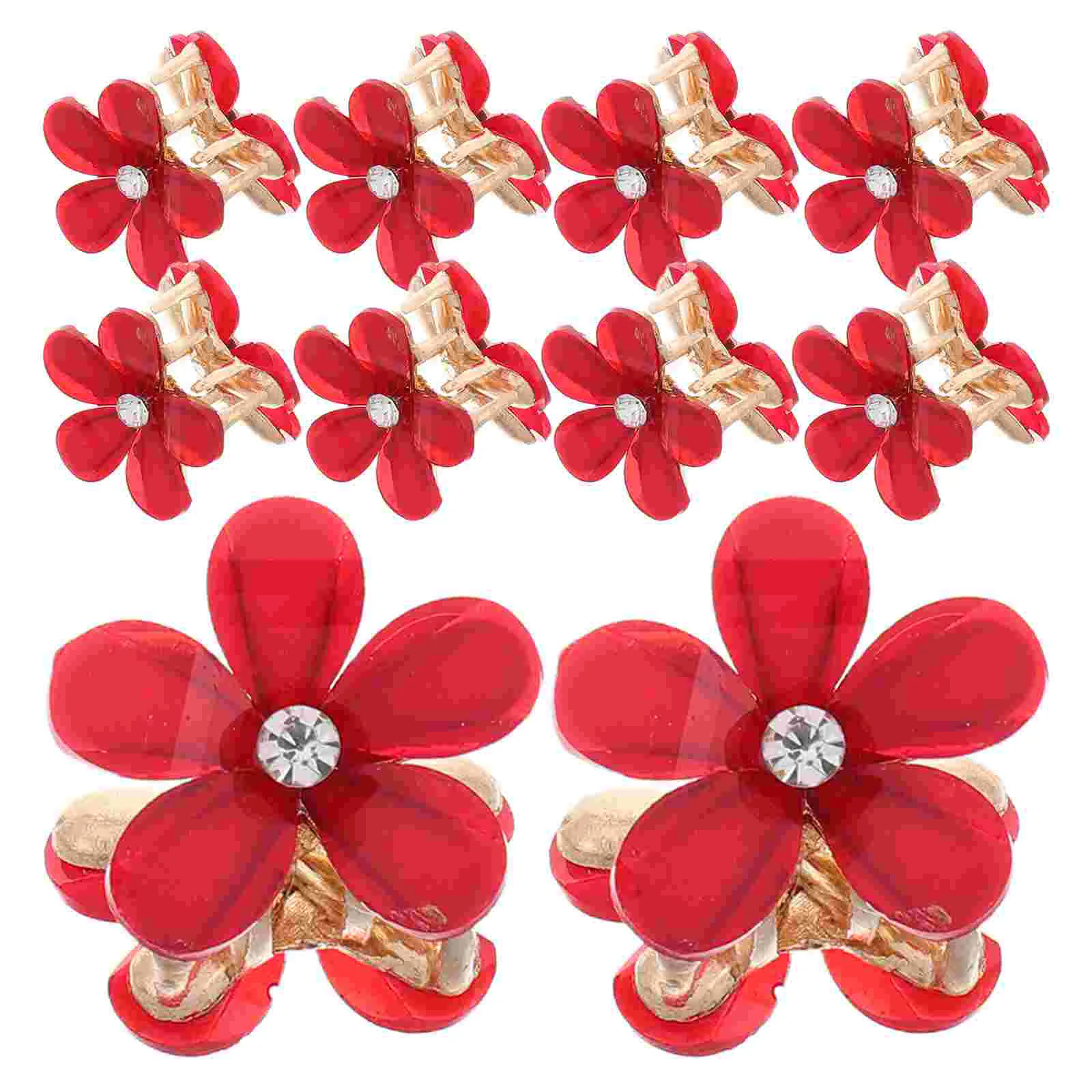 10pcs Small Red Flower Hair Clips Mini Claw Clips for Girls Kids Women Tiny Accessories Secure Grip Decor Hair Bands
10pcs Small Red Flower Hair Clips Mini Claw Clips for Girls Kids Women Tiny Accessories Secure Grip Decor Hair Bands