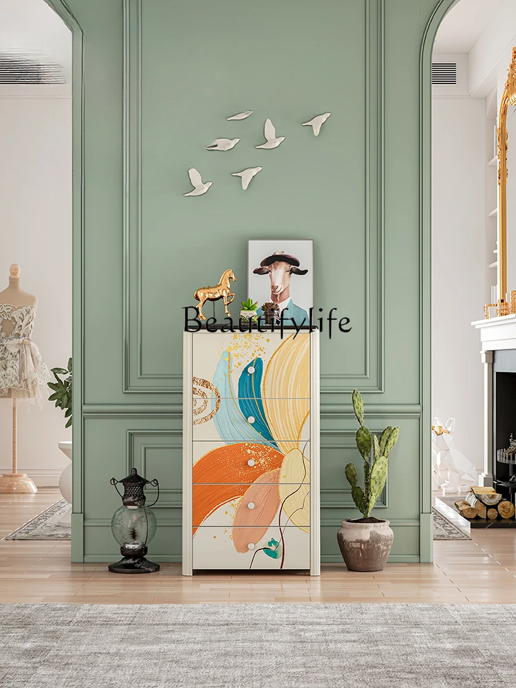 Simple Retro Silent Cream Style Storage Chest of Drawers Modern Living Room Wall High Cabinet
Simple Retro Silent Cream Style Storage Chest of Drawers Modern Living Room Wall High Cabinet
