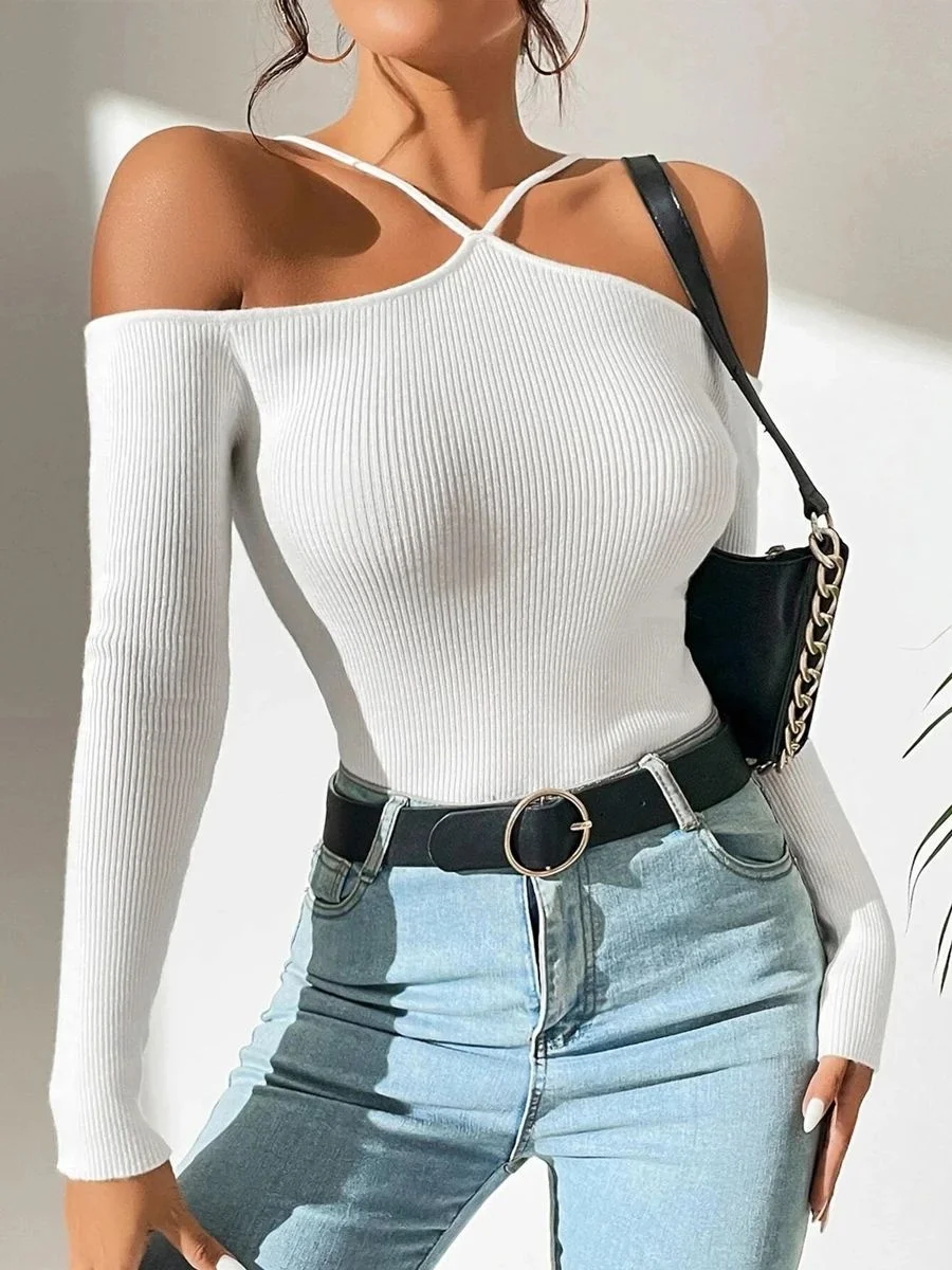 Spring Summer Women's Cold oulder Ribbed Knit Cro Top New Faion Ladies' Vest Svel Clothing Comfortable Breathable
Spring Summer Women's Cold oulder Ribbed Knit Cro Top New Faion Ladies' Vest Svel Clothing Comfortable Breathable