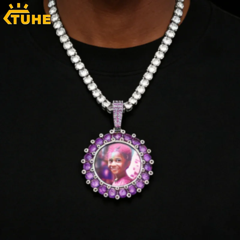 TUHE Custom Photo Pendant Necklace Personalized Engraving Copper Colorful Zircon Jewelry For Men Women Medallions Hip Hop Jewel
TUHE Custom Photo Pendant Necklace Personalized Engraving Copper Colorful Zircon Jewelry For Men Women Medallions Hip Hop Jewel