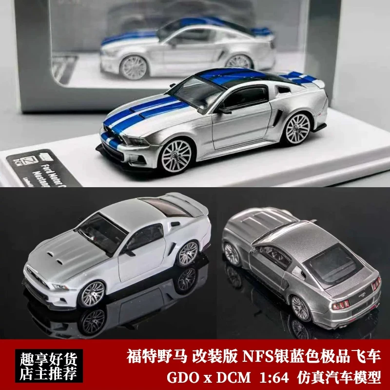 GDO & DCM 1:64 Ford Mustang GT NFS Silver Blue Need for Speed Movie Edition Alloy Car Model
GDO & DCM 1:64 Ford Mustang GT NFS Silver Blue Need for Speed Movie Edition Alloy Car Model