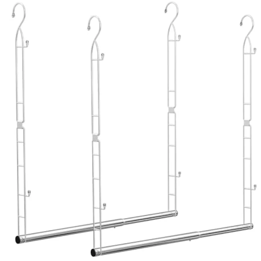Hanging Closet Rod Stainless Steel, 2 Pack Adjustable Height and Width Closet Rod Extender, Space-Saving Closet Hanging Storage
Hanging Closet Rod Stainless Steel, 2 Pack Adjustable Height and Width Closet Rod Extender, Space-Saving Closet Hanging Storage