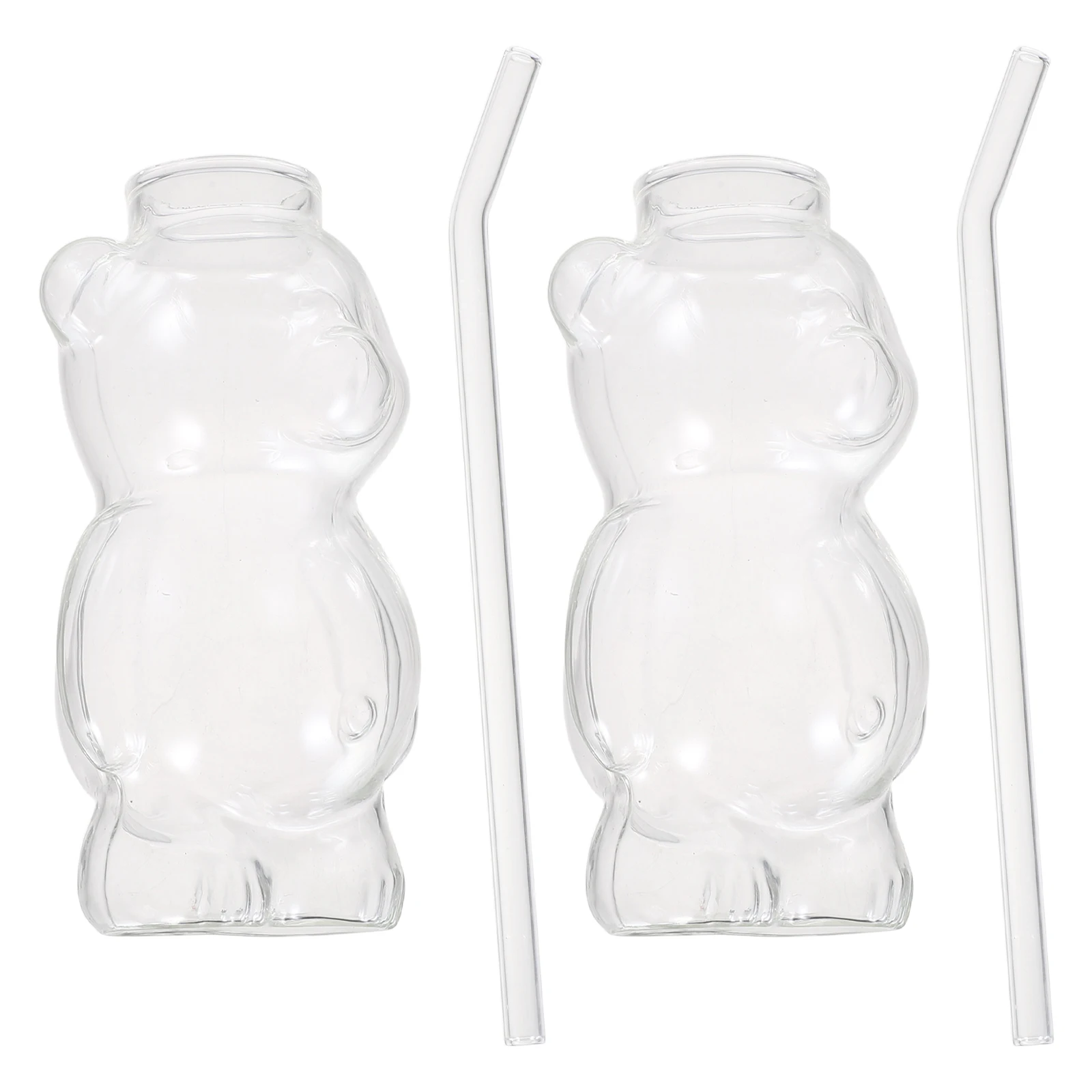 2Pcs Honey Bear Straw Cups Bear Glass Drinking Tumblers Cold Drink Cups with Straw Cute Animal Shape for Party Birthday Gift
2Pcs Honey Bear Straw Cups Bear Glass Drinking Tumblers Cold Drink Cups with Straw Cute Animal Shape for Party Birthday Gift