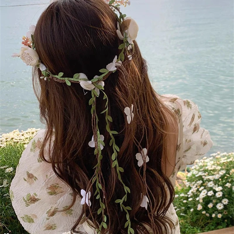 1PCS/ Bridal Flower Crown Headband White Boho Vine Wreath Adjustable for Women Wedding Veil Photo Shoot Fairy Party Accessory
1PCS/ Bridal Flower Crown Headband White Boho Vine Wreath Adjustable for Women Wedding Veil Photo Shoot Fairy Party Accessory