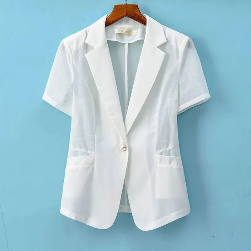 2023 New Summer Korean Fashion Women Blazer Coats Short Sleeve Sun Protection Slim Casual Jacket Female Suit Outwear Ladies Tops
2023 New Summer Korean Fashion Women Blazer Coats Short Sleeve Sun Protection Slim Casual Jacket Female Suit Outwear Ladies Tops