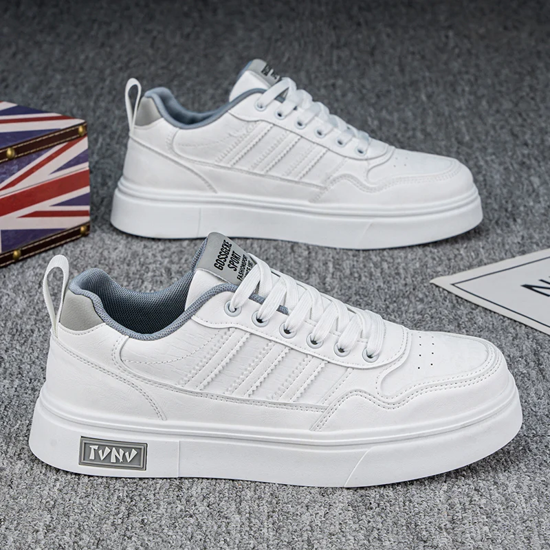 Skate Shoes Men White Flat Comfortable Wear Resistant Anti Slip Breathable Trendy Leather Sneakers 2025 New Walking Shoes Man
Skate Shoes Men White Flat Comfortable Wear Resistant Anti Slip Breathable Trendy Leather Sneakers 2025 New Walking Shoes Man