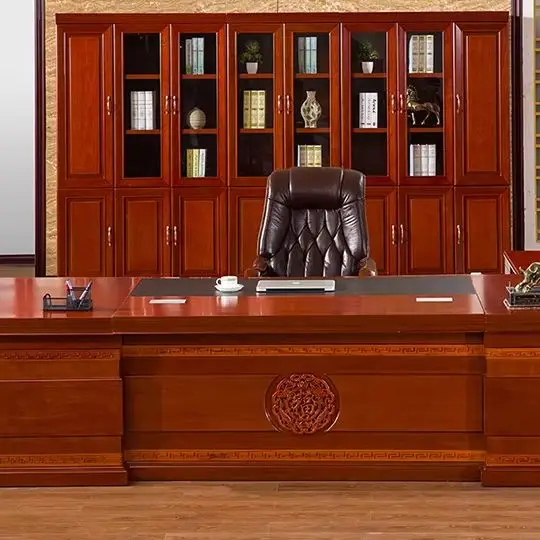 Chinese Style Luxury Boss Desk, Fashion Taipan Manager Office Table with Removable Side Cabinet, Premium Office Furniture
Chinese Style Luxury Boss Desk, Fashion Taipan Manager Office Table with Removable Side Cabinet, Premium Office Furniture