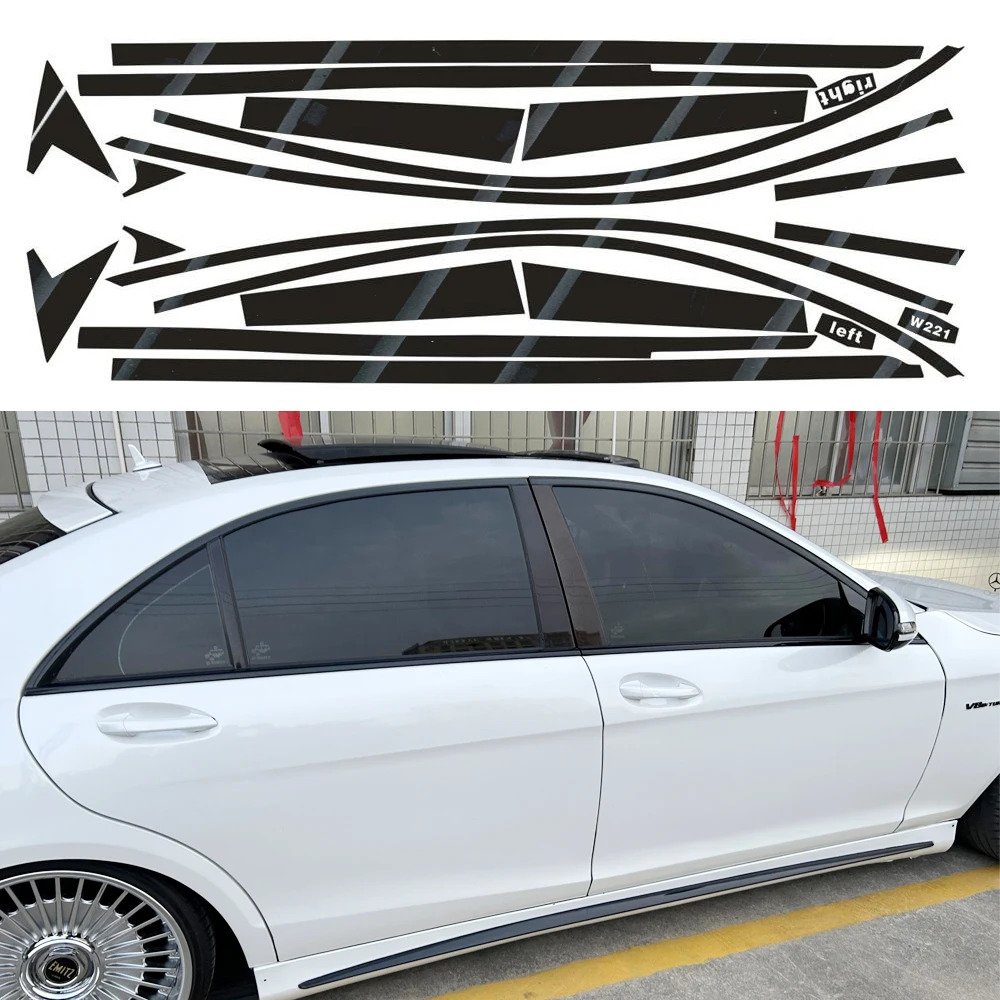 Хромированная затемняющая накладка для Mercedes Benz S-Class W221 2008-2012, глянцевая черная наклейка на окно
Хромированная затемняющая накладка для Mercedes Benz S-Class W221 2008-2012, глянцевая черная наклейка на окно