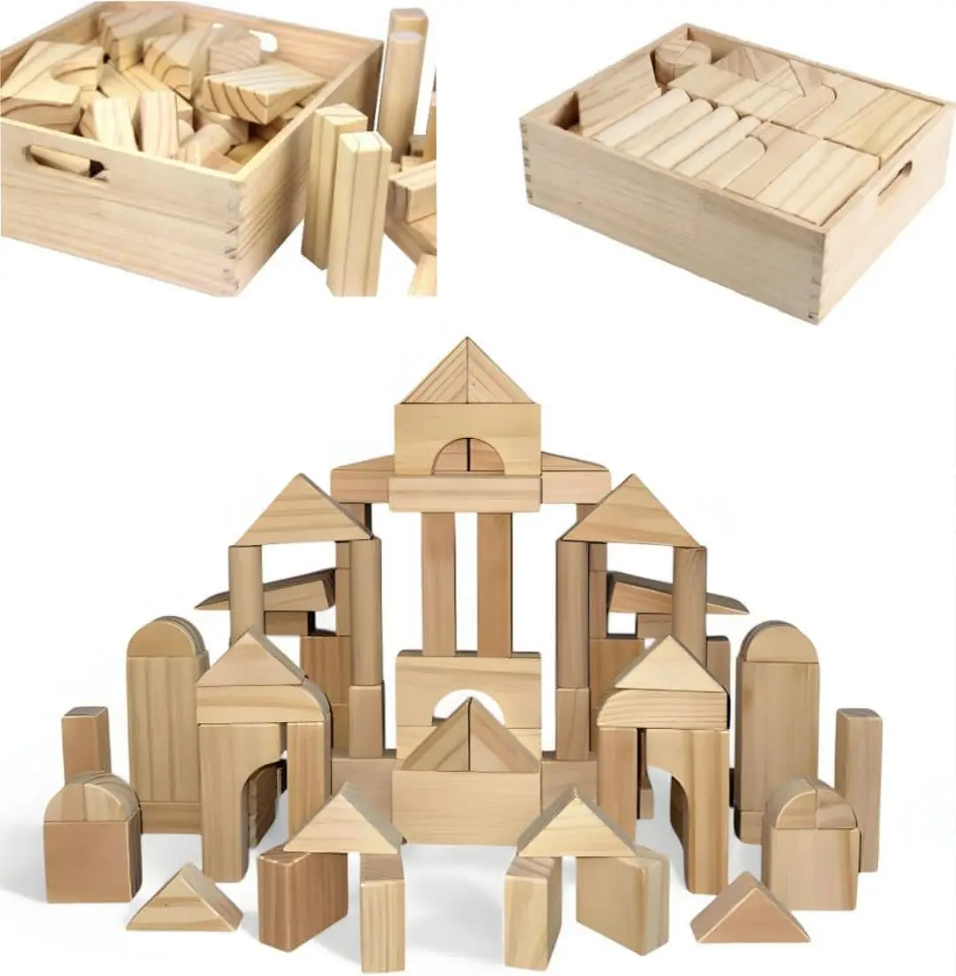Standard Unit Building Blocks for Toddlers with Storage Tray (64 Pcs) Sanded Wood Blocks for Children, Original STEAM, and STEM
Standard Unit Building Blocks for Toddlers with Storage Tray (64 Pcs) Sanded Wood Blocks for Children, Original STEAM, and STEM