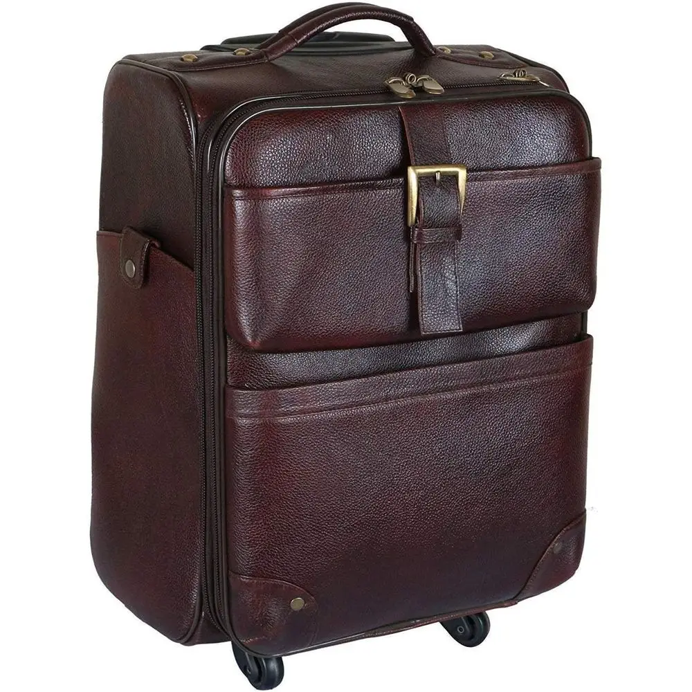Cabin Trolley Bag for Men & Women - Brown Leather Pilot Suitcase
Cabin Trolley Bag for Men & Women - Brown Leather Pilot Suitcase