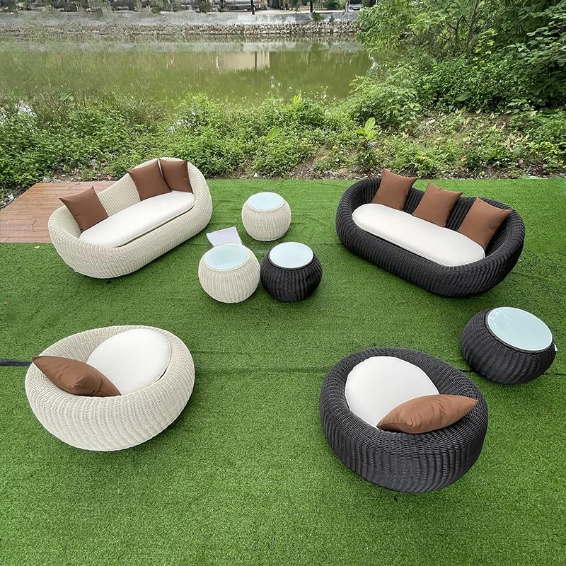 Outdoor rattan sofa courtyard balcony open-air garden creative leisure rattan bed combination furniture
Outdoor rattan sofa courtyard balcony open-air garden creative leisure rattan bed combination furniture