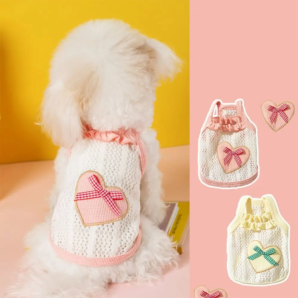 Fashion Cartoon Pet Mesh Vest Love Bow Strap Sun Protection Cool Dog Sweatshirt Comfortable Summer Thin Pet Clothes Four Seasons
Fashion Cartoon Pet Mesh Vest Love Bow Strap Sun Protection Cool Dog Sweatshirt Comfortable Summer Thin Pet Clothes Four Seasons