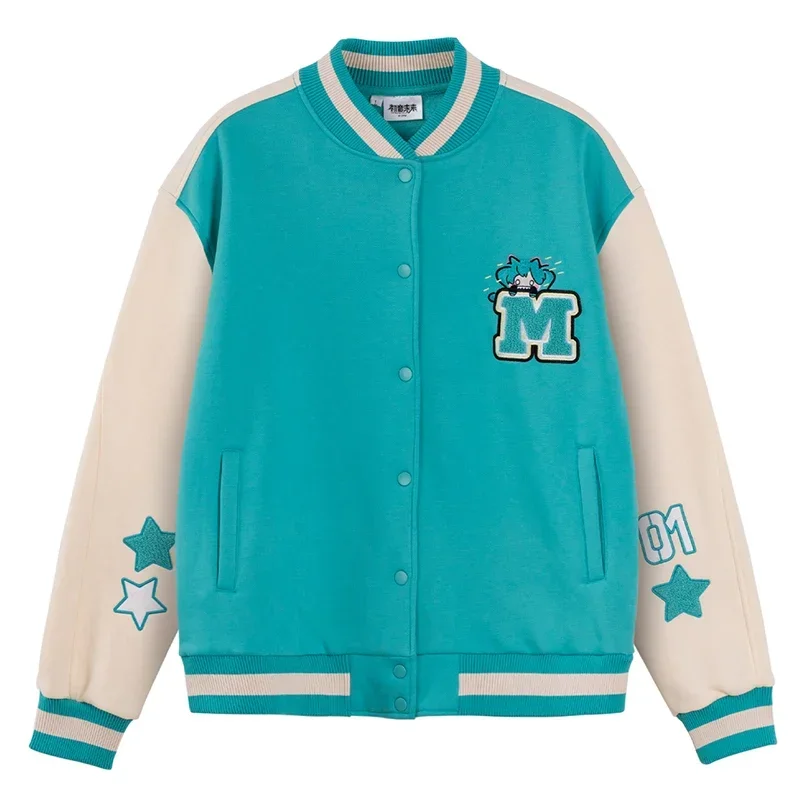 Cute Embroidered Printed Top Anime Miku Baseball Jacket Cartoon 2025 Holiday Gift Merch Couples Stitching Is Stylish Coat sdsd2
Cute Embroidered Printed Top Anime Miku Baseball Jacket Cartoon 2025 Holiday Gift Merch Couples Stitching Is Stylish Coat sdsd2