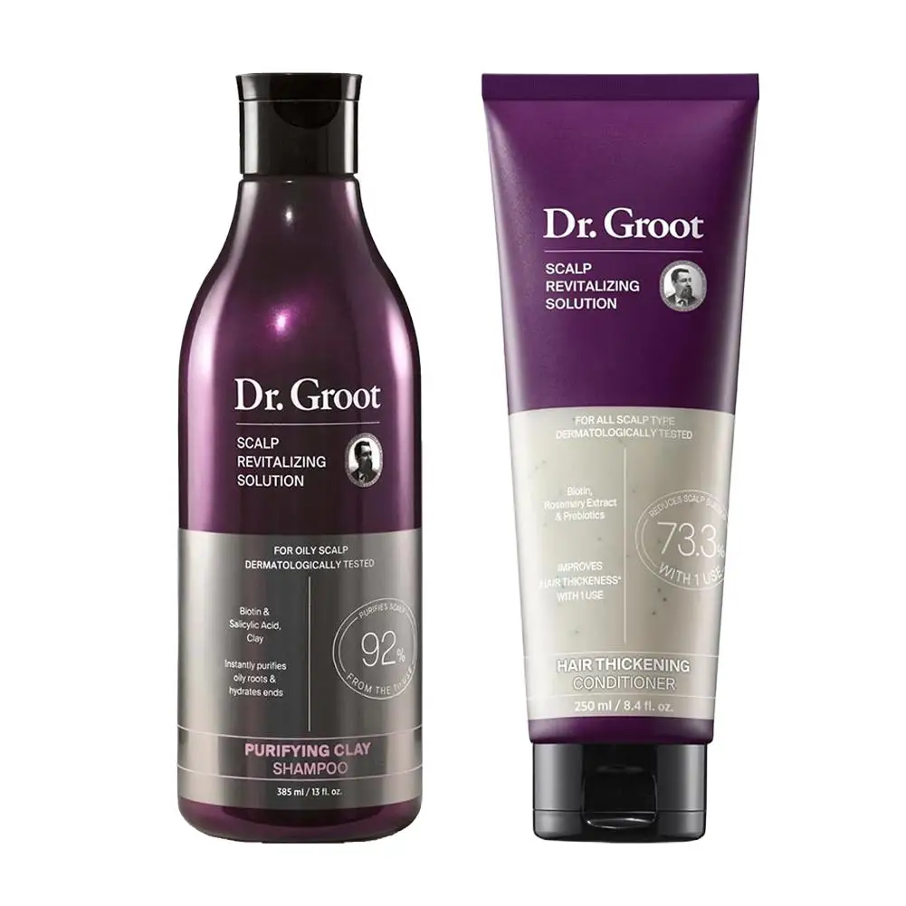 Dr. Groot Hair Thickening Conditioner & Purifying Clay Shampoo Strengthen Hair Roots Enhances Natural Shine Smooth And Manageabl
Dr. Groot Hair Thickening Conditioner & Purifying Clay Shampoo Strengthen Hair Roots Enhances Natural Shine Smooth And Manageabl