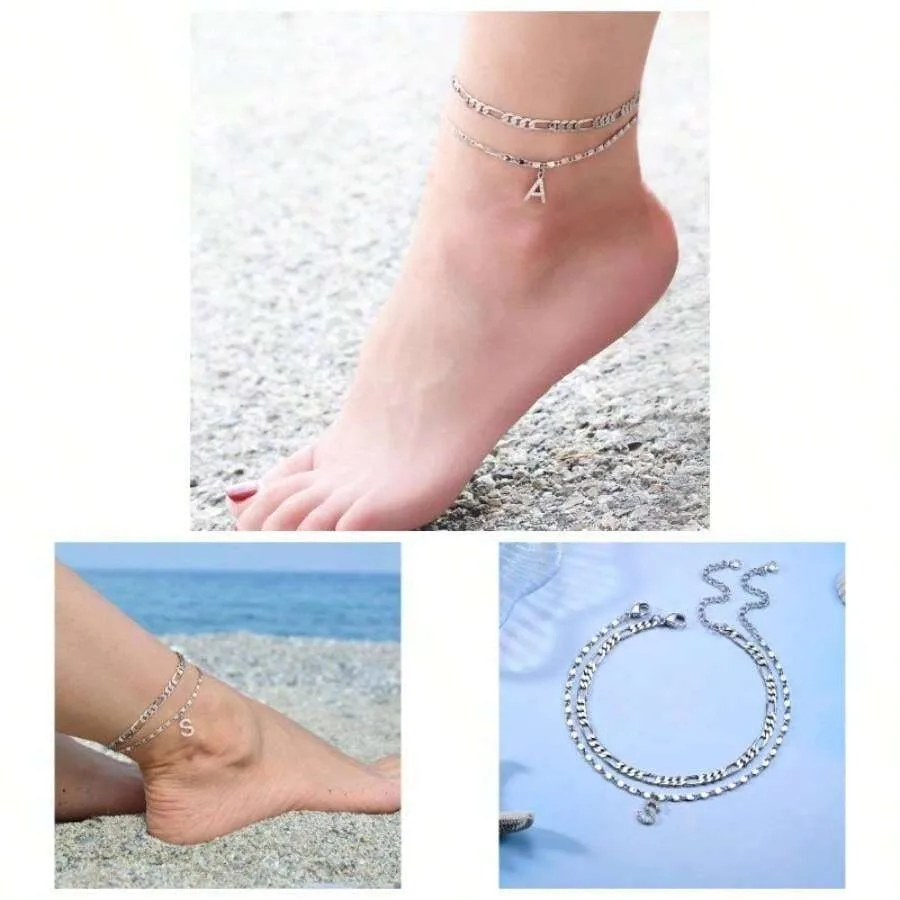 Ankle Bracelets Women, 14K - Gold - Plated Dainty Layered Chain CZ Initial Anklets Set Summer Jewelry Gifts Women
Ankle Bracelets Women, 14K - Gold - Plated Dainty Layered Chain CZ Initial Anklets Set Summer Jewelry Gifts Women
