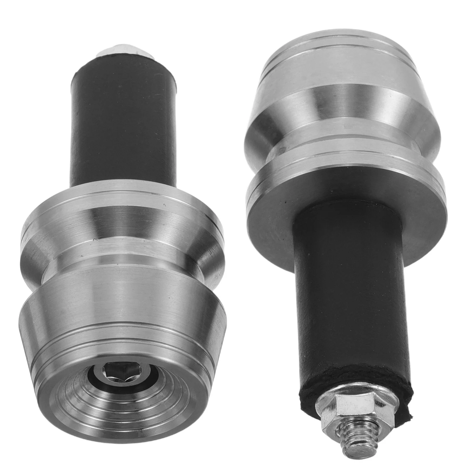 2Pcs Universal Motorcycle Handlebar End Caps Stainless Steel Shock Absorbing Bar End Plugs Protector Cover for Motorbike 
2Pcs Universal Motorcycle Handlebar End Caps Stainless Steel Shock Absorbing Bar End Plugs Protector Cover for Motorbike