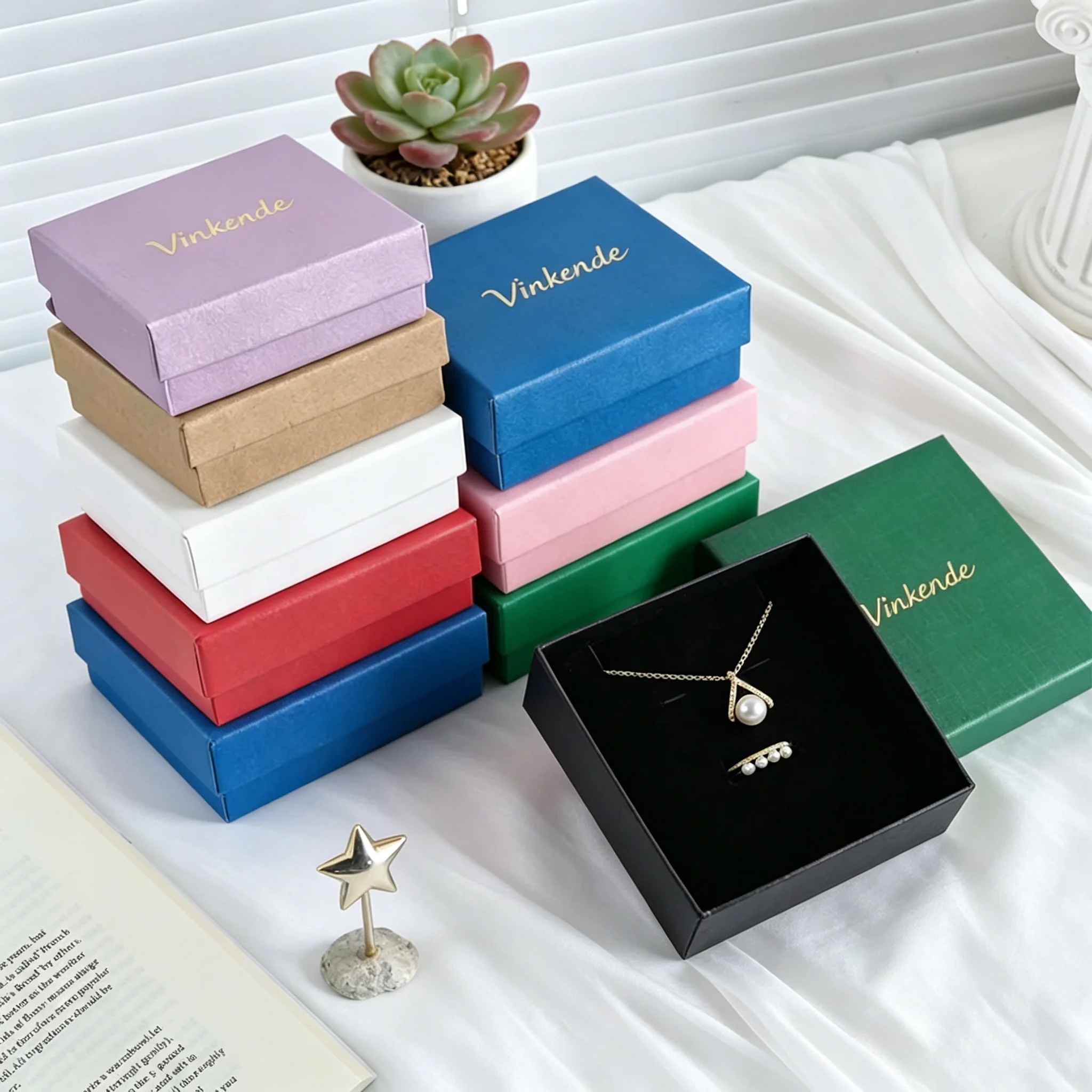 24pcs Luxury Custom Logo Kraft Paper Jewelry Boxes Travel Organizer Bracelet Earrings Necklace Gift Packaging Box Wedding Favors
24pcs Luxury Custom Logo Kraft Paper Jewelry Boxes Travel Organizer Bracelet Earrings Necklace Gift Packaging Box Wedding Favors