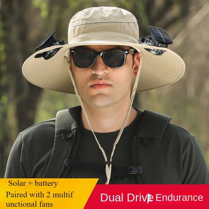 Solar Fan Hat Rechargeable Dual Fan Men's Fishing Fisherman Hat Outdoor Sun Hat gorros de pesca waterproof cap men
Solar Fan Hat Rechargeable Dual Fan Men's Fishing Fisherman Hat Outdoor Sun Hat gorros de pesca waterproof cap men