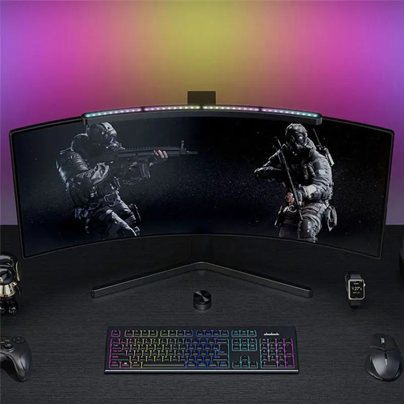 【lucky】 RA97 Curved Monitor Light RGB Color Sound-Sensitive Music PC Hanging Game Dimming Eye-Care Wireless Remote Control(A)
【lucky】 RA97 Curved Monitor Light RGB Color Sound-Sensitive Music PC Hanging Game Dimming Eye-Care Wireless Remote Control(A)