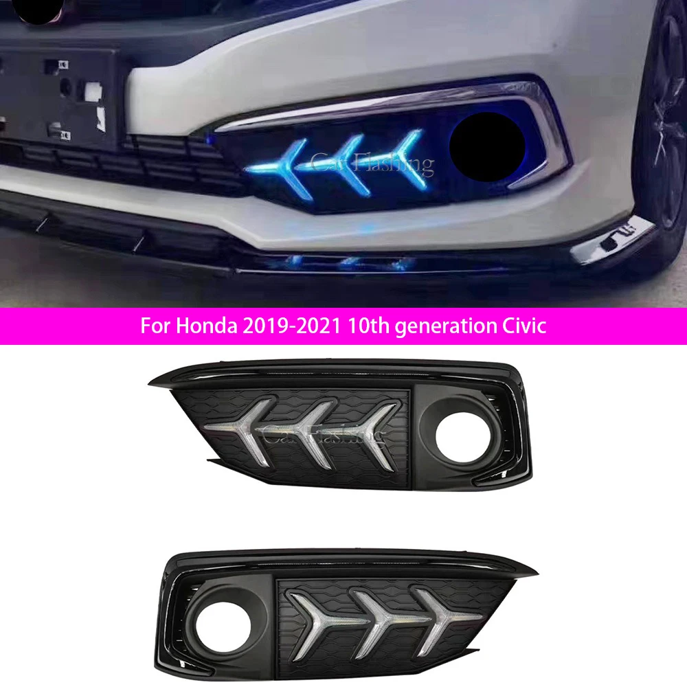 For Honda 2019-2021 10th generation Civic LED daytime running light, new Civic daytime running light, fishbone flowing turn sign
For Honda 2019-2021 10th generation Civic LED daytime running light, new Civic daytime running light, fishbone flowing turn sign