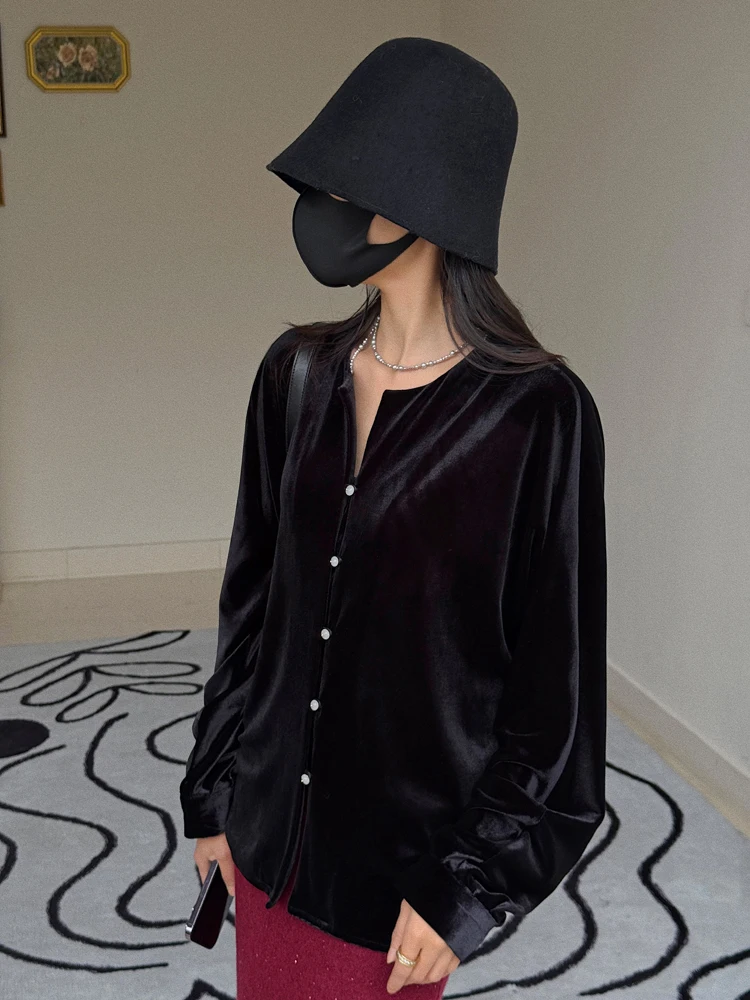 Женская блузка Jophond Lou Original Design из черного бархата с длинным рукавом, свободного кроя, в китайском стиле, с круглым вырезом, премиум-качество
Женская блузка Jophond Lou Original Design из черного бархата с длинным рукавом, свободного кроя, в китайском стиле, с круглым вырезом, премиум-качество