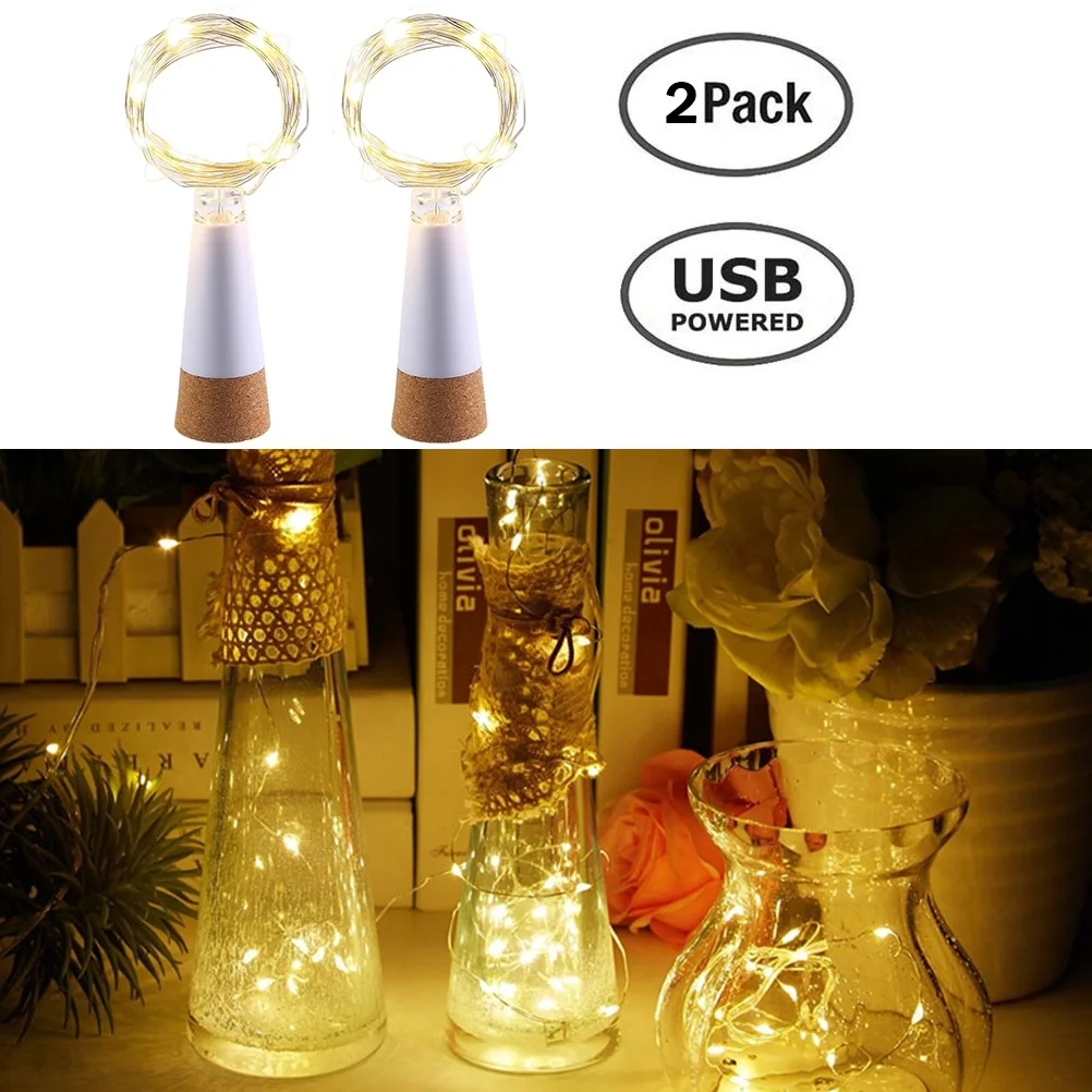 2PCS Bottle Cork Lights LED Bottle String Lights USB Rechargeable Mini Fairy String Lights
2PCS Bottle Cork Lights LED Bottle String Lights USB Rechargeable Mini Fairy String Lights