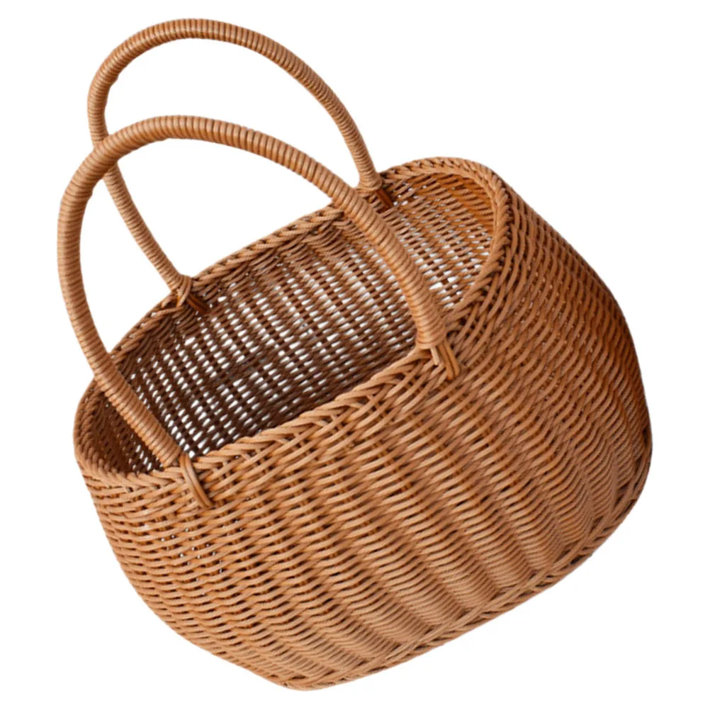 Hand Woven Basket With Handle Fruit Picnic Storage Organizer For Home Decor Daily Supplies Portable Flower Gift Basket
Hand Woven Basket With Handle Fruit Picnic Storage Organizer For Home Decor Daily Supplies Portable Flower Gift Basket