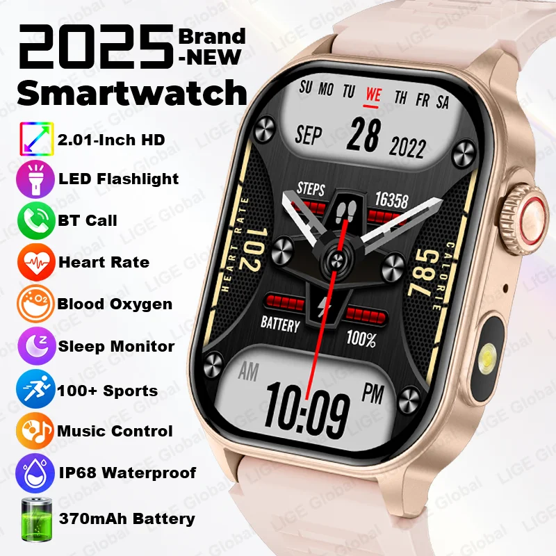 LIGE новые женские умные часы с фонариком 2,01-дюймовый HD-дисплей AI Voice Bluetooth-вызов спортивные часы монитор здоровья мужские умные часы 2025
LIGE новые женские умные часы с фонариком 2,01-дюймовый HD-дисплей AI Voice Bluetooth-вызов спортивные часы монитор здоровья мужские умные часы 2025