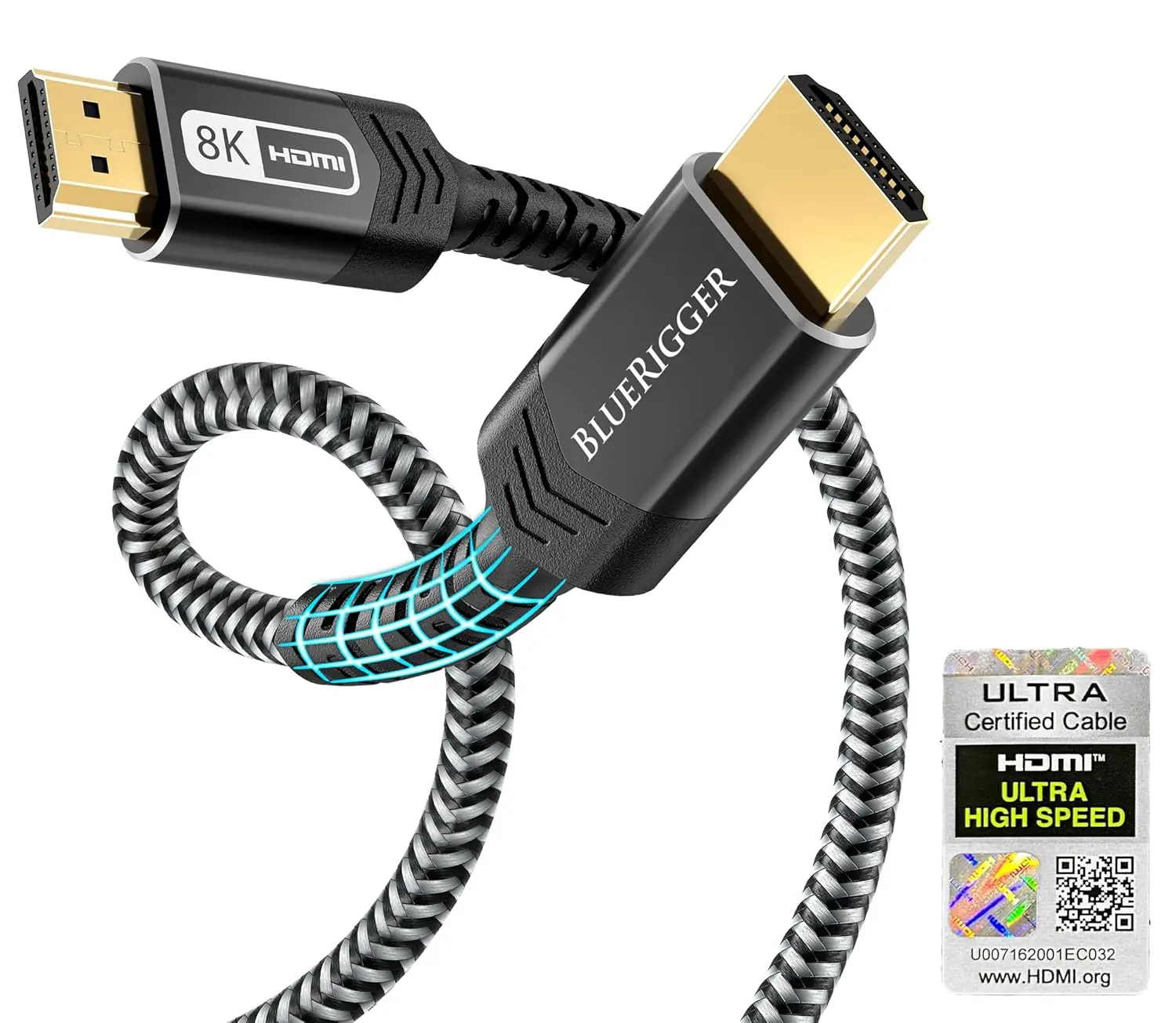 8K HDMI 2.1 Cable 48Gbps 6FT Ultra High Speed Braided Cord for PS5 Xbox Series X Roku HDTV Monitor
8K HDMI 2.1 Cable 48Gbps 6FT Ultra High Speed Braided Cord for PS5 Xbox Series X Roku HDTV Monitor