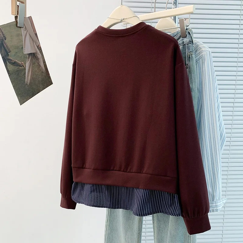 Осень-зима, свободный повседневный свитер в полоску Agel Match, футболка, женская толстовка с капюшоном в Корейском стиле, хлопок для поездок на работу
Осень-зима, свободный повседневный свитер в полоску Agel Match, футболка, женская толстовка с капюшоном в Корейском стиле, хлопок для поездок на работу