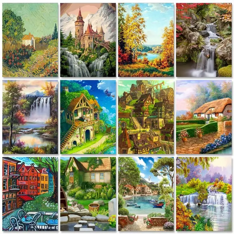 RUOPOTY Acrylic Frame Diy Painting By Numbers For Adults Forest Lake Decorative Paintings Handiwork Number Painting For Diy Gift
RUOPOTY Acrylic Frame Diy Painting By Numbers For Adults Forest Lake Decorative Paintings Handiwork Number Painting For Diy Gift